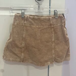 A tan skirt